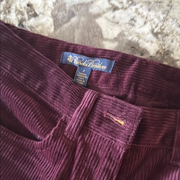 Brooks Brothers Deep Burgundy Corduroy Trousers